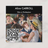 Renoir - Mittagessen im Party - QR-Code Quadratische Visitenkarte (Vorderseite)