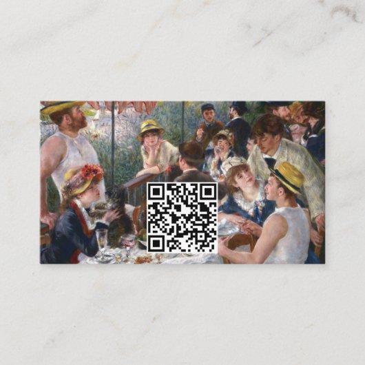 Renoir - Mittagessen im Party - QR-Code Visitenkarte (Vorderseite)