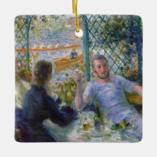 Renoir Mittagessen im Restaurant Fournaise Rowers  Keramikornament (Vorderseite)