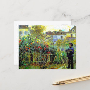 Renoir - Monet beim Malen in seinem Garten Feiertagspostkarte