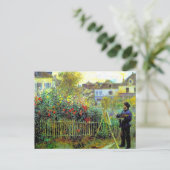 Renoir - Monet-Malerei in Seinem Garten Postkarte (Stehend Vorderseite)