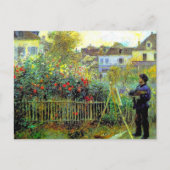 Renoir - Monet-Malerei in Seinem Garten Postkarte (Vorderseite)