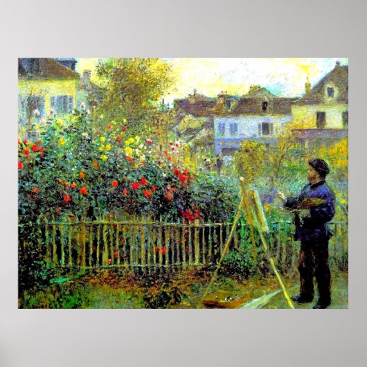 Renoir - Monetmalerei in Seinem Garten Poster (Vorne)