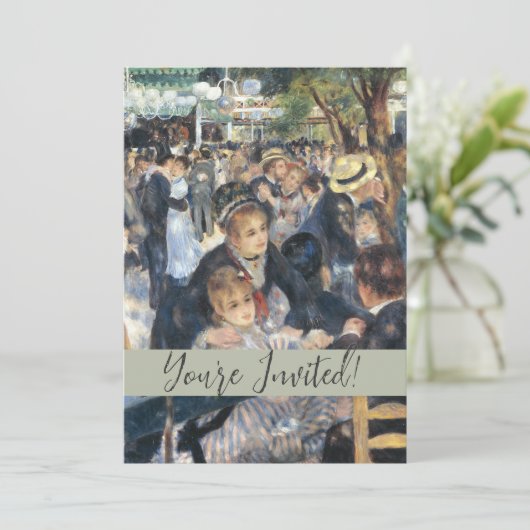 Renoir Moulin Dance Galette Party Einladung (Stehend Vorderseite)