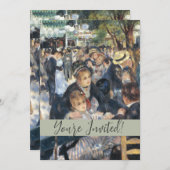 Renoir Moulin Dance Galette Party Einladung (Vorne/Hinten)