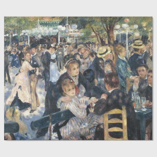 Renoir Moulin Dance Galette Party Geschenkpapier (Flach)