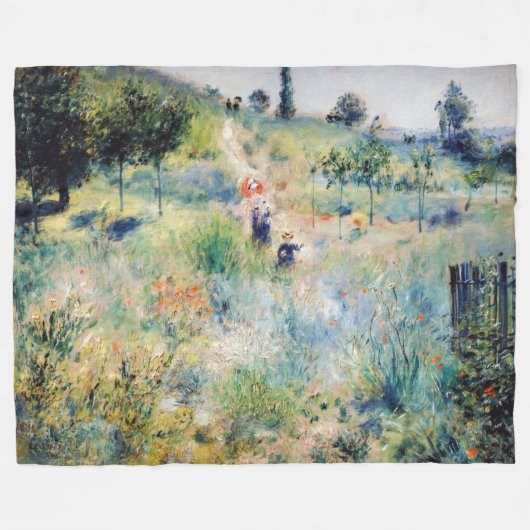 Renoir - Pfad führt durch das große Gras Fleecedecke (Vorderseite (Horizontal))