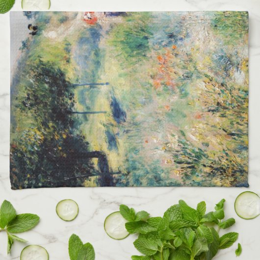 Renoir - Pfad führt durch das große Gras Geschirrtuch (Gefaltet)