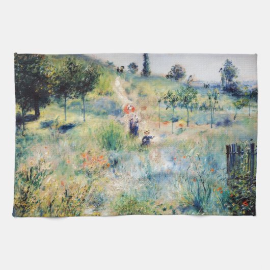 Renoir - Pfad führt durch das große Gras Geschirrtuch (Horizontal)