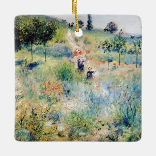 Renoir - Pfad führt durch das große Gras Keramikornament (Vorderseite)