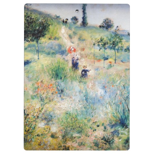 Renoir - Pfad führt durch das große Gras Klemmbrett (Rückseite)