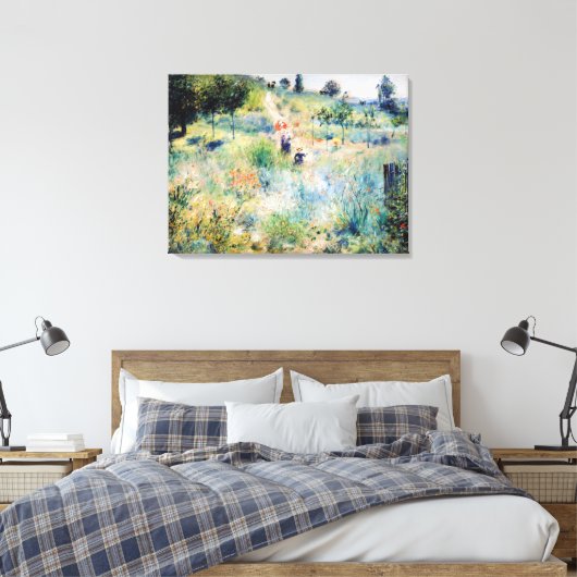 Renoir - Pfad führt durch das große Gras Leinwanddruck (Insitu (Schlafzimmer))