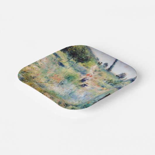 Renoir - Pfad führt durch das große Gras Pappteller (Gewinkelt)