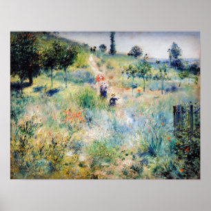 Renoir - Pfad führt durch das große Gras Poster