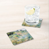 Renoir - Pfad führt durch das große Gras Rechteckiger Pappuntersetzer (Vor Ort)