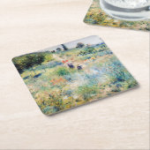 Renoir - Pfad führt durch das große Gras Rechteckiger Pappuntersetzer (angewinkelt)