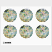 Renoir - Pfad führt durch das große Gras Runder Aufkleber (Blatt)