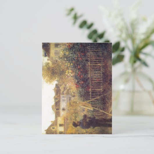 Renoir, Pierre-Auguste Monet beim Malen in seinem Postkarte (Stehend Vorderseite)
