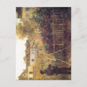 Renoir, Pierre-Auguste Monet beim Malen in seinem Postkarte