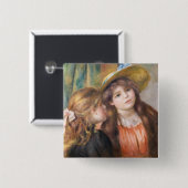Renoir - Portrait von zwei kleinen Mädchen Button (Vorne & Hinten)