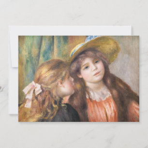 Renoir - Portrait von zwei kleinen Mädchen Einladung