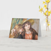Renoir - Portrait von zwei kleinen Mädchen Karte (Gelbe Blume)