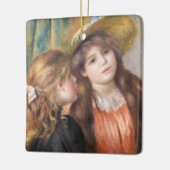 Renoir - Portrait von zwei kleinen Mädchen Keramikornament (Links)