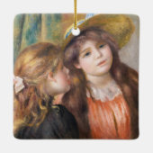 Renoir - Portrait von zwei kleinen Mädchen Keramikornament (Rückseite)
