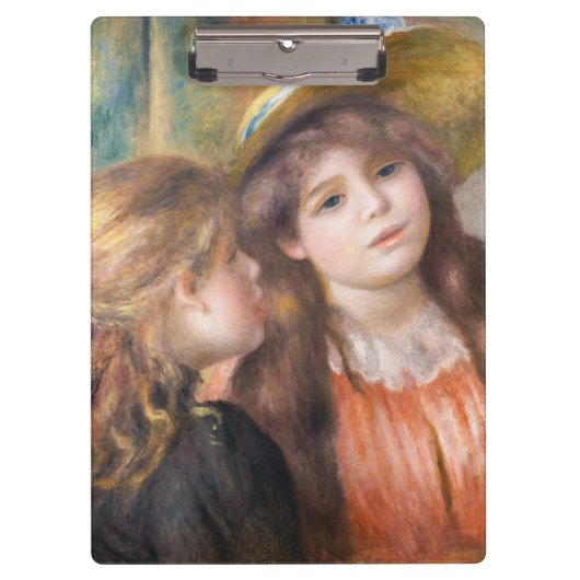 Renoir - Portrait von zwei kleinen Mädchen Klemmbrett (Vorderseite)