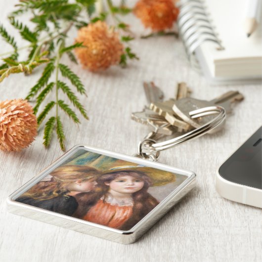 Renoir - Portrait von zwei kleinen Mädchen Schlüsselanhänger (Seite)