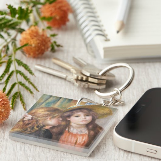 Renoir - Portrait von zwei kleinen Mädchen Schlüsselanhänger (Vorderseite rechts)