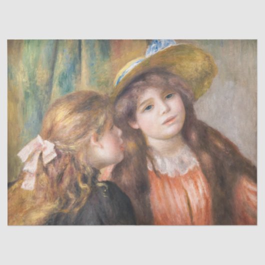 Renoir - Portrait von zwei kleinen Mädchen Seidenpapier (Vorderseite)