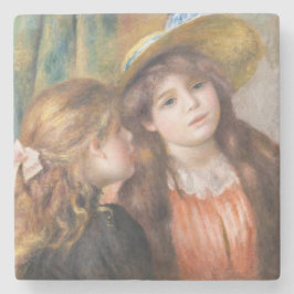 Renoir - Portrait von zwei kleinen Mädchen Steinuntersetzer