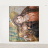 Renoir - Portrait von zwei kleinen Mädchen Wandteppich (Vorderseite)