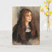 Renoir "Porträt von Julie Manet " Karte (Gelbe Blume)