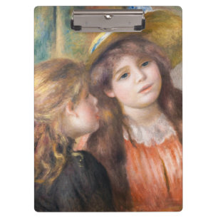 Renoir - Porträt von zwei kleinen Mädchen Klemmbrett
