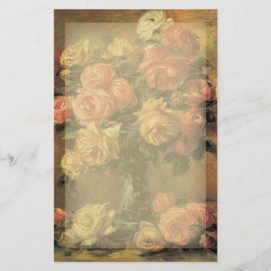 Renoir Rose Briefpapier (Vorderseite)