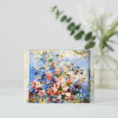 Renoir - Rose in einem Fenster, Postkarte (Stehend Vorderseite)