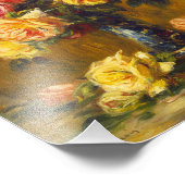 Renoir-Rose in einer Vase Fotodruck (Ecke)
