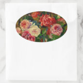 Renoir - Rose Ovaler Aufkleber (Tasche)