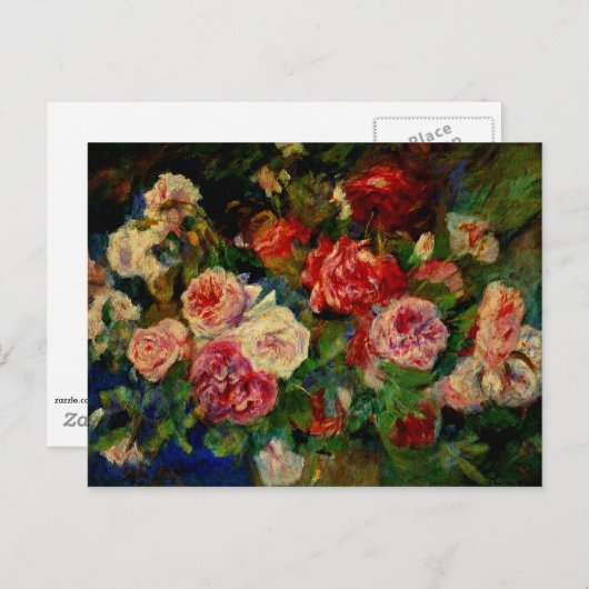 Renoir - Rose Postkarte (Vorne/Hinten)