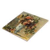 Renoir-Rose und Jasmine in einer Delft-Vase Fliese (Seite)