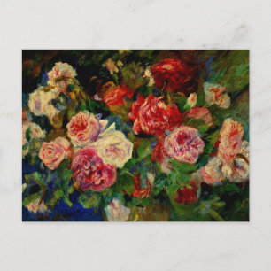 Renoir - Rosen, berühmtes Gemälde, Postkarte