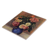 Renoir - Roses in a Blue Vase Fliese (Seite)