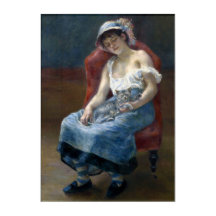 Renoir Schlafmädchen mit Katze Classic