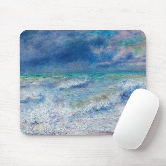 Renoir Seascape. Blaues Meer / nautischer Impressi Mousepad (Mit Mouse)