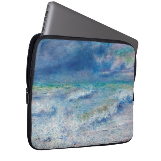 Renoir Seascape. Blue nautical impressionism / Sea Laptopschutzhülle (Vorne Rechts)