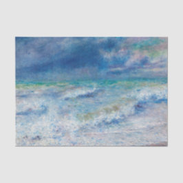 Renoir Seascape. Blue nautical impressionism. See Seidenpapier