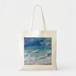 Renoir Seascape. Blue nautical impressionism. See Tragetasche
