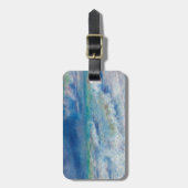 Renoir Seascape. Blue nauwaves impressionism Gepäckanhänger (Vorderseite vertikal)